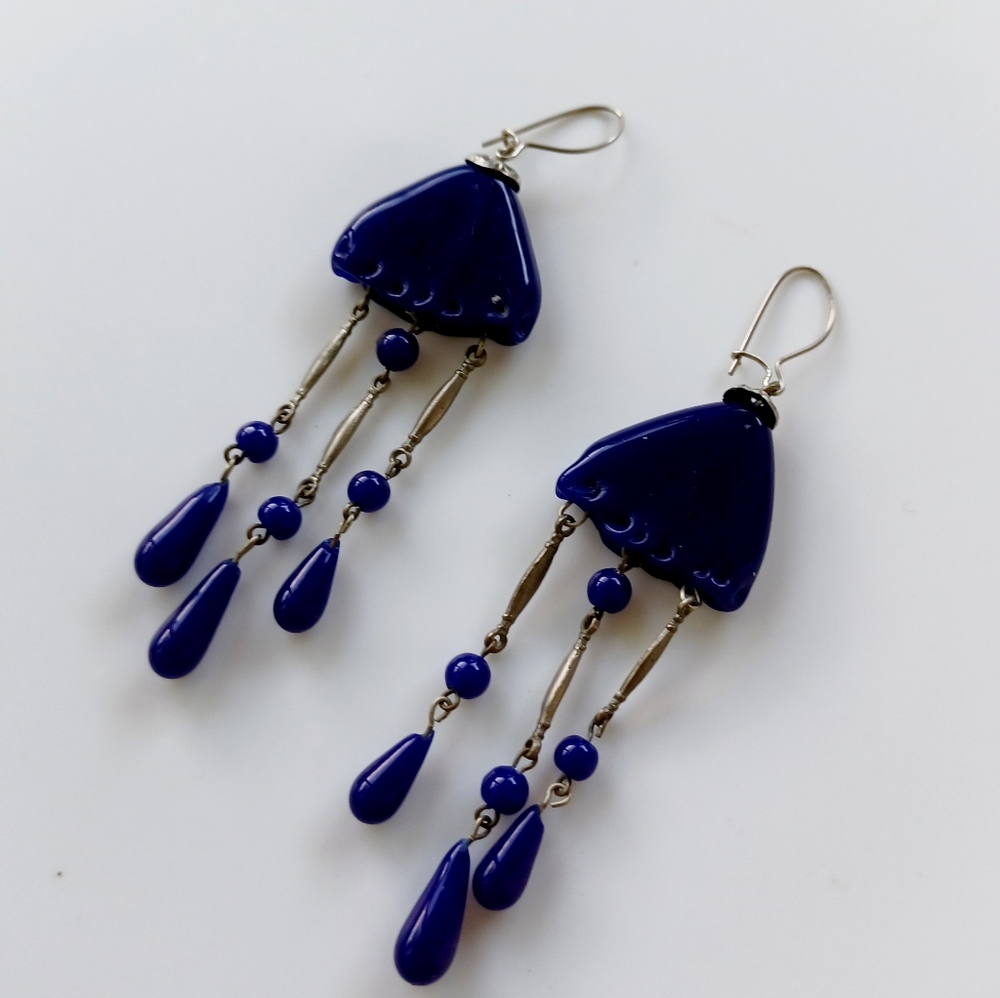 Dangle Lapis Earrings